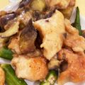 ハートブルー's cooksnap of when they made 鶏むね肉となすとオクラのピリ辛炒め.