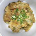 ミロ9607's cooksnap of when they made 簡単！天かす（揚げ玉）と油揚げの卵とじ丼.