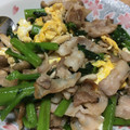 まつ☆ちえ's cooksnap of when they made つるむらさきと豚バラの玉子炒め.
