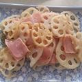 きらり流れ星's cooksnap of when they made れんこんとベーコンの出汁炒め.