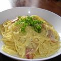 vi-vi's cooksnap of when they made 超簡単カルボナーラ.