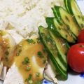 kyhrかあちゃん's cooksnap of when they made 炊飯器deカオマンガイ（タイ風蒸し鶏飯）.