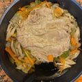 まーちゃんとみーくん's cooksnap of when they made 白だしで豚バラ野菜鍋.