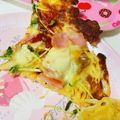 choco831's cooksnap of when they made 残ったそうめんで 遊食風♡そうめんピザ.