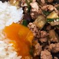 あたむ❤189's cooksnap of when they made 豚ひき肉とニラ・なすのそぼろ丼♡.
