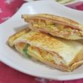 mmameco's cooksnap of when they made ハム･玉子焼き・チーズのホットサンド.