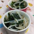 赤い電話's cooksnap of when they made もやしとわかめのナムル.