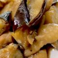MULA's cooksnap of when they made ☺鶏皮とナスのにんにく炒め煮☺.