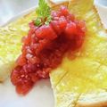 ♡マッキークッキング's cooksnap of when they made 【茄子ジャム】バタートースト.