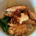 cloveruu's cooksnap of when they made 丸亀期間限定！　タル鶏天ぶっかけうどん♪.