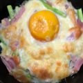 クックOWJX92☆'s cooksnap of when they made アスパラガスと落とし卵のチーズ焼き.