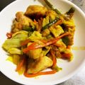 のえもゆ's cooksnap of when they made 簡単♡ムネ肉とキャベツのカレー炒め.