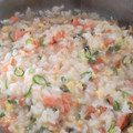 くむちん's cooksnap of when they made 鮭フレークと卵の雑炊(*^^)v.