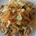 TYSK's cooksnap of when they made 残り物野菜で☺豚こま肉と春雨の中華炒め.