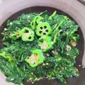 いたちゃん55's cooksnap of when they made 夏定番♪モロヘイヤとオクラの簡単胡麻和え.