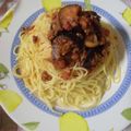 violets's cooksnap of when they made 簡単美味しい！ミートソースパスタ.