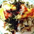 xyzクック's cooksnap of when they made 明太納豆載せオムレツのカフェ丼.