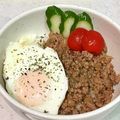 ChunChun☆≡'s cooksnap of when they made そぼろde簡単　ロコモコ丼♪　　.