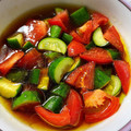 earth。's cooksnap of when they made トマトときゅうりのマリネ風サラダ♪.