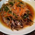 makichaki's cooksnap of when they made 254kcal！揚げないししゃも南蛮漬け.
