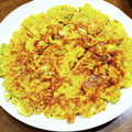4葉のぶたぶた's cooksnap of when they made 長ネギとキムチとチーズのチヂミ♪.