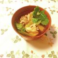 yesmama's cooksnap of when they made 絶品お吸い物！白だしで簡単に♪鶏肉＆椎茸.