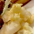 MULA's cooksnap of when they made 揚げ玉入りキャベツとたらこの炒めもの.