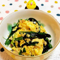 クックみゅーみゅー's cooksnap of when they made ニラと肉そぼろのふわふわ玉子炒め.