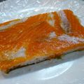 fumomoyo's cooksnap of when they made お刺身鮭の押し寿司.