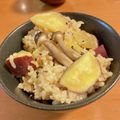 ★りなんち★'s cooksnap of when they made 秋の味覚♪さつま芋とキノコの炊き込みご飯.