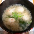 みれいく's cooksnap of when they made 鳥団子のお味噌汁.