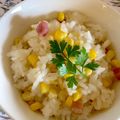 ドドレミ♪'s cooksnap of when they made 簡単！コーンとベーコンの炊き込みご飯.