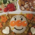 稲沢ゆり's cooksnap of when they made ２歳の誕生日 アンパンマンプレート.