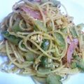 ぴょし's cooksnap of when they made ゴーヤとベーコンのぺペロンパスタ.