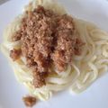 rikachanpe's cooksnap of when they made ジャージャー麺風～肉味噌うどん～.