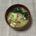 おはなすき's cooksnap of when they made みょうがの味噌汁（キャベツ ワカメ）.