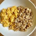 こぐまちゃんの嫁's cooksnap of when they made ふっくらジューシー♡鶏そぼろの二色丼.
