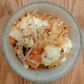 neko＊and…'s cooksnap of when they made 楽々♡豆腐ともやしのキムチ蒸し焼き.