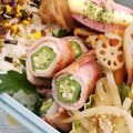 ハッピーまるしぇ's cooksnap of when they made お弁当に★オクラのベーコン巻き.