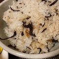 みみず◎'s cooksnap of when they made ひじきと梅の炊き込みご飯.