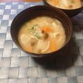 yesmama's cooksnap of when they made 蓮根の擦り流し味噌汁〜根菜たっぷり♫.