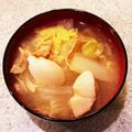 マコミコ's cooksnap of when they made ほたて干貝柱と白菜の味噌汁.