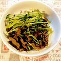 クックみゅーみゅー's cooksnap of when they made 牛バラ肉と豆苗のこってり炒め.