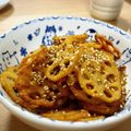 ねこねこ専業主婦's cooksnap of when they made レンコンの胡麻和えお弁当編.