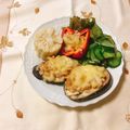 yesmama's cooksnap of when they made パプリカとナスの味噌マヨ焼きグラタン風.