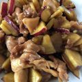 m93n's cooksnap of when they made レンジで簡単さつまいもと鶏肉の甘辛バター.