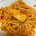 ネギがお好き's cooksnap of when they made サラダチキンで★トマトソースパスタ.