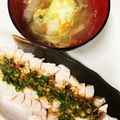 ♡まーちゃん♬'s cooksnap of when they made 鶏むね肉で蒸し鶏とスープ.