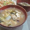 イベ長's cooksnap of when they made 白菜わかめ油揚げのクタクタ味噌汁♡.