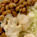 MULA's cooksnap of when they made 海苔×豆腐×納豆×キャベツ×ごはん♪.